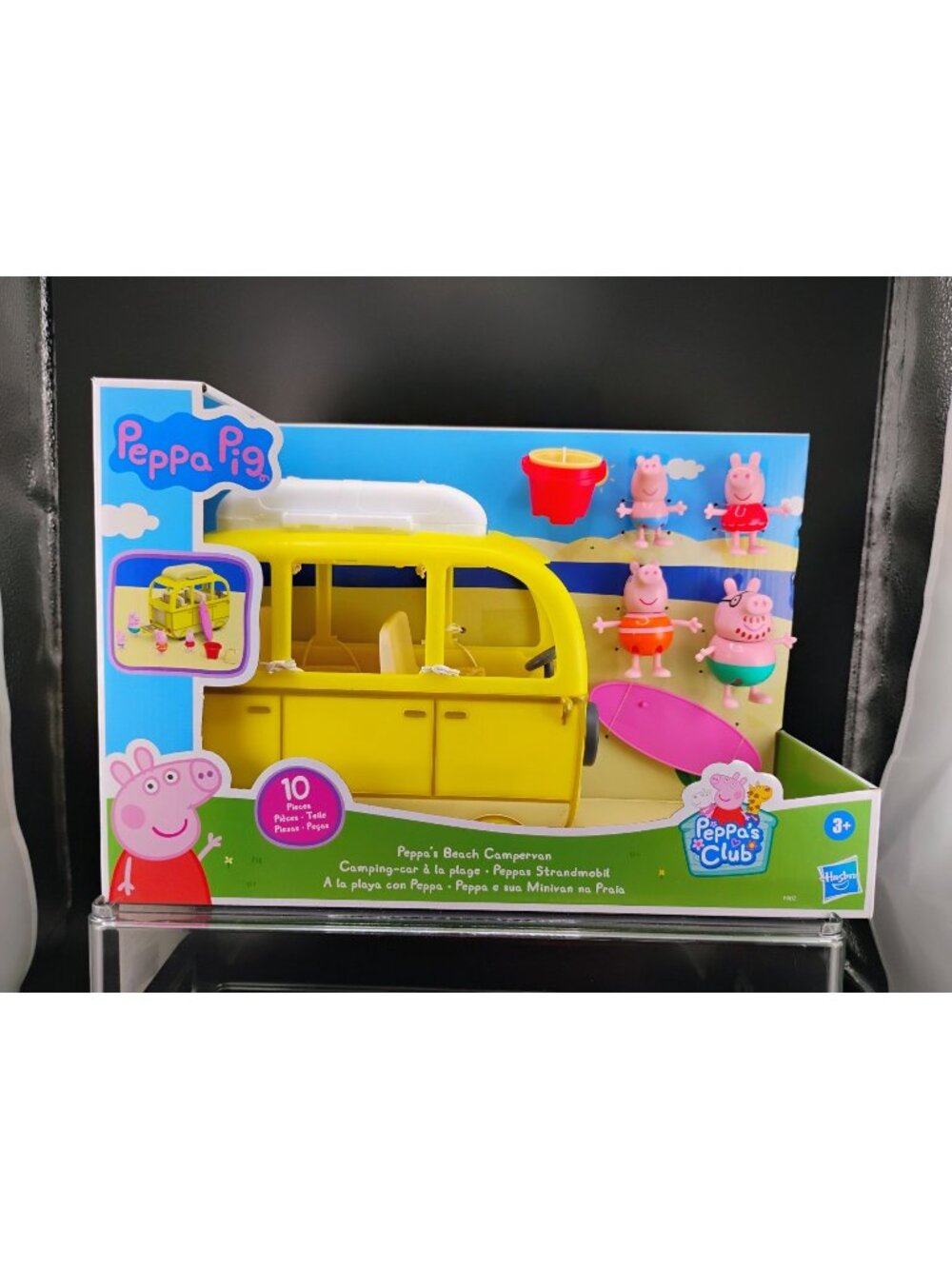Peppa Pig Beach Campervan Toy Set 10 Pieces By Hasbro